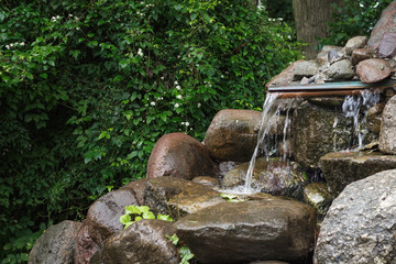 Artificial cascade in Ujazdowski Park in Warsaw