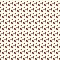 Repeated diamonds background. Geometric seamless pattern with polygons tessellation. Rhombuses and lozenges motif.