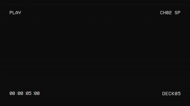 Old VHS or videocassette background effect. Scene simulation: play, forward, rewind, stop and pause. Glitch and noise effects 4k.