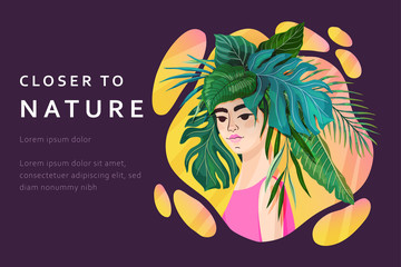 Tropical Girl Banner