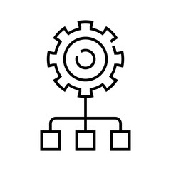 Setup options line icon, concept sign, outline vector illustration, linear symbol.