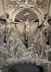 Fototapeta Crocefissione; particolare della cappella della Passione nella chiesa di Sant'Agostino a Cremona obraz