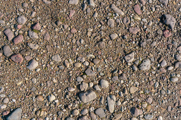 Fragment of a gray gravel path