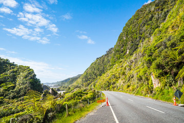 Deserted road on the south Island of New Zealand