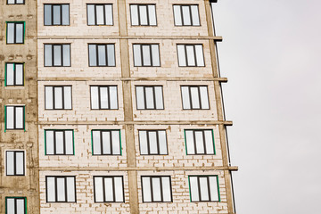 Fragment of a new building under construction