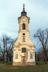 Fototapeta na wymiar Old chapel at the Cziraky castle in Lovasbereny, Hungary.