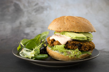 Vegetarian Black Bean Quinoa Burger