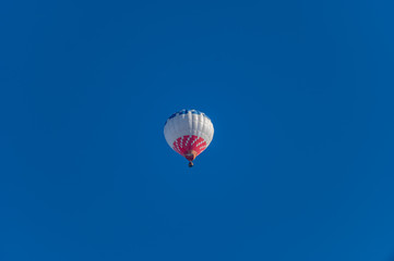 Hot air balloon in the blue sky