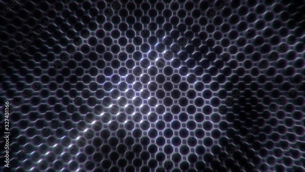 Poster sci-fi neon glowing grid. abstract background with pulsating ripples. futuristic cyber space concept