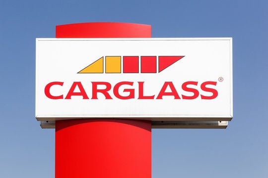 Kamen, Germany - July 22, 2018: Carglass logo on a panel. Carglass is a vehicle glass repair and replacement group operating worldwide across 35 countries