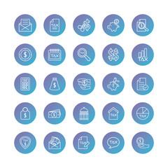 bundle of taxes set degraded style icons
