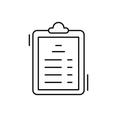 Clipboard icon. Simple line, outline vector elements of office tool icons for ui and ux, website or mobile application