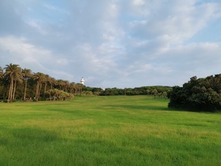 A green grass field in Kenting