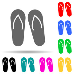 slippers multi color style icon. Simple glyph, flat vector of spa icons for ui and ux, website or mobile application