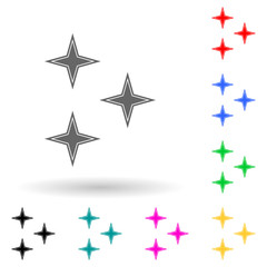 stars multi color style icon. Simple glyph, flat vector of space icons for ui and ux, website or mobile application