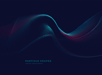 simple abstract particle wave, vector tube