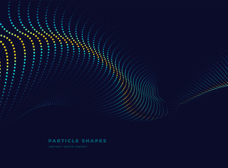 abstract particle tech wave on dark background