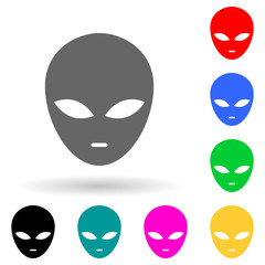 alien multi color style icon. Simple glyph, flat vector of space icons for ui and ux, website or mobile application