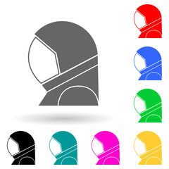 cosmonaut's space suit multi color style icon. Simple glyph, flat vector of space icons for ui and ux, website or mobile application