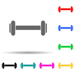 dumbbells multi color style icon. Simple glyph, flat vector of sport icons for ui and ux, website or mobile application
