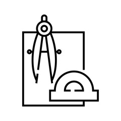 Making project line icon, concept sign, outline vector illustration, linear symbol.