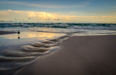 Stream flowing from the ocean