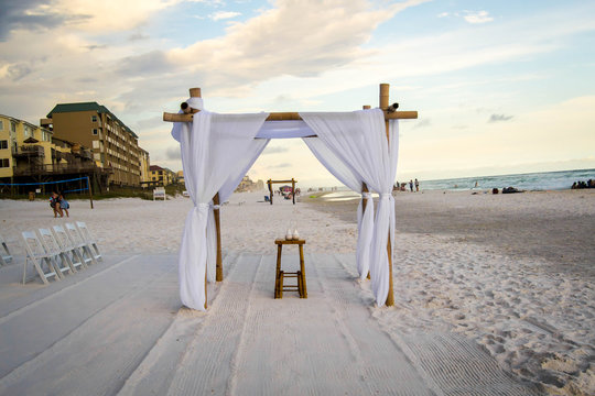 Beach wedding arch