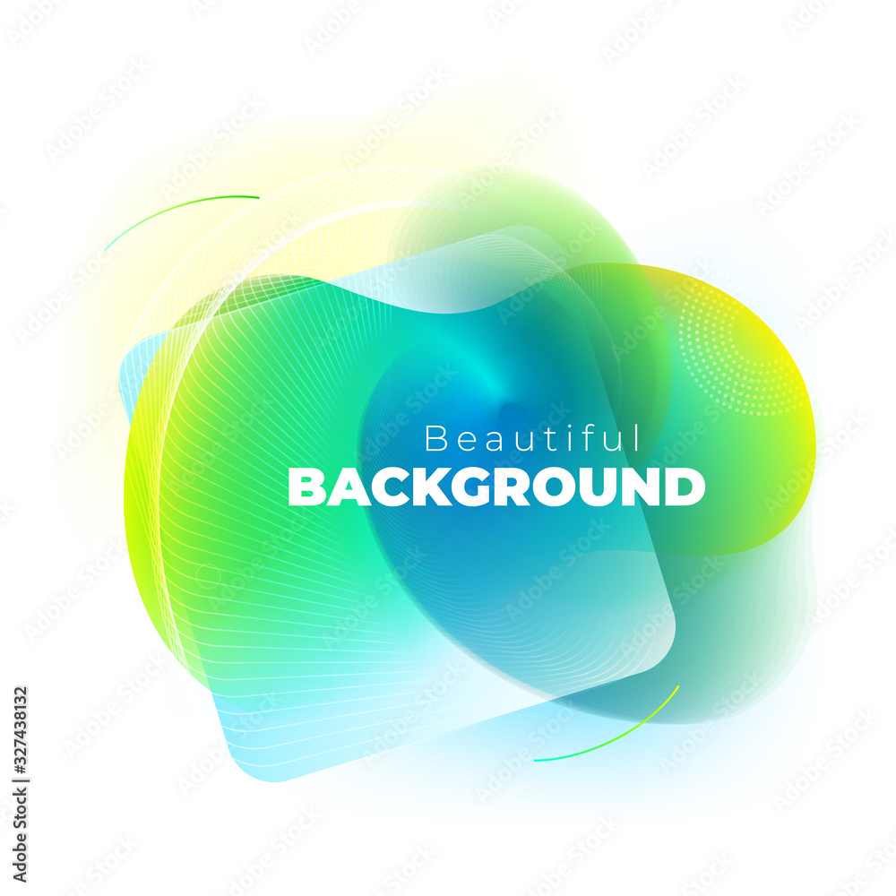 Wall mural liquid abstract vector shape for background design. fluid dynamic graphic element for modern banner,