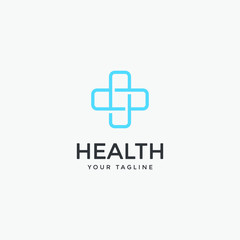 Fototapeta premium modern health or medical logo