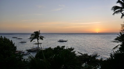 Sunset from Bungalow at Apo Island, Visayas, Philippines