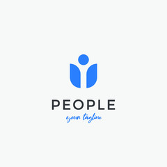 people logo design for health, trainer, fitness, spa and any related business