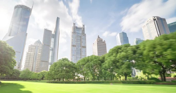 park in lujiazui financial centre, Shanghai, China
