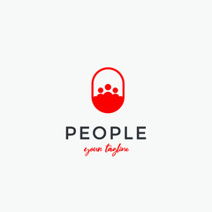 people logo design for health, trainer, fitness, spa and any related business