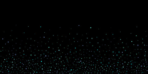 Blue, cyan, turquoise glitter stars, confetti.