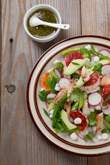 Blood Orange Crab Posole Salad