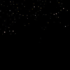 Gold Glitter Stars. Luxury Shiny Confetti.