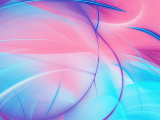 blue abstract fractal background 3d rendering illustration