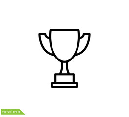 Trophy icon vector logo template