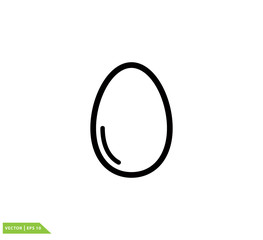 Egg icon vector logo template
