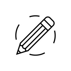 Pencil line icon, concept sign, outline vector illustration, linear symbol.