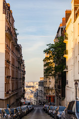 Beautiful streets around Montmartre in Paris France