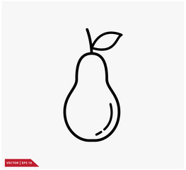 Avocado icon vector logo template