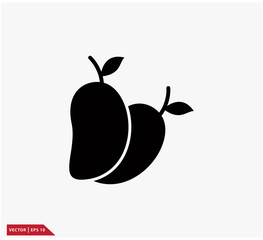 Mango icon vector logo template
