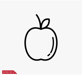 Apple icon vector logo design template