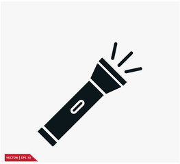 flashlight icon vector logo template