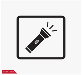 flashlight icon vector logo template