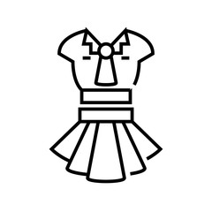 Schol clothes line icon, concept sign, outline vector illustration, linear symbol.