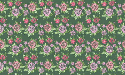 Template design for spring, with leaf and flower modern pattern background design.