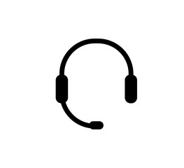 Headset icon vector logo template