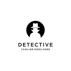 Illustration detective abstract icon design vector